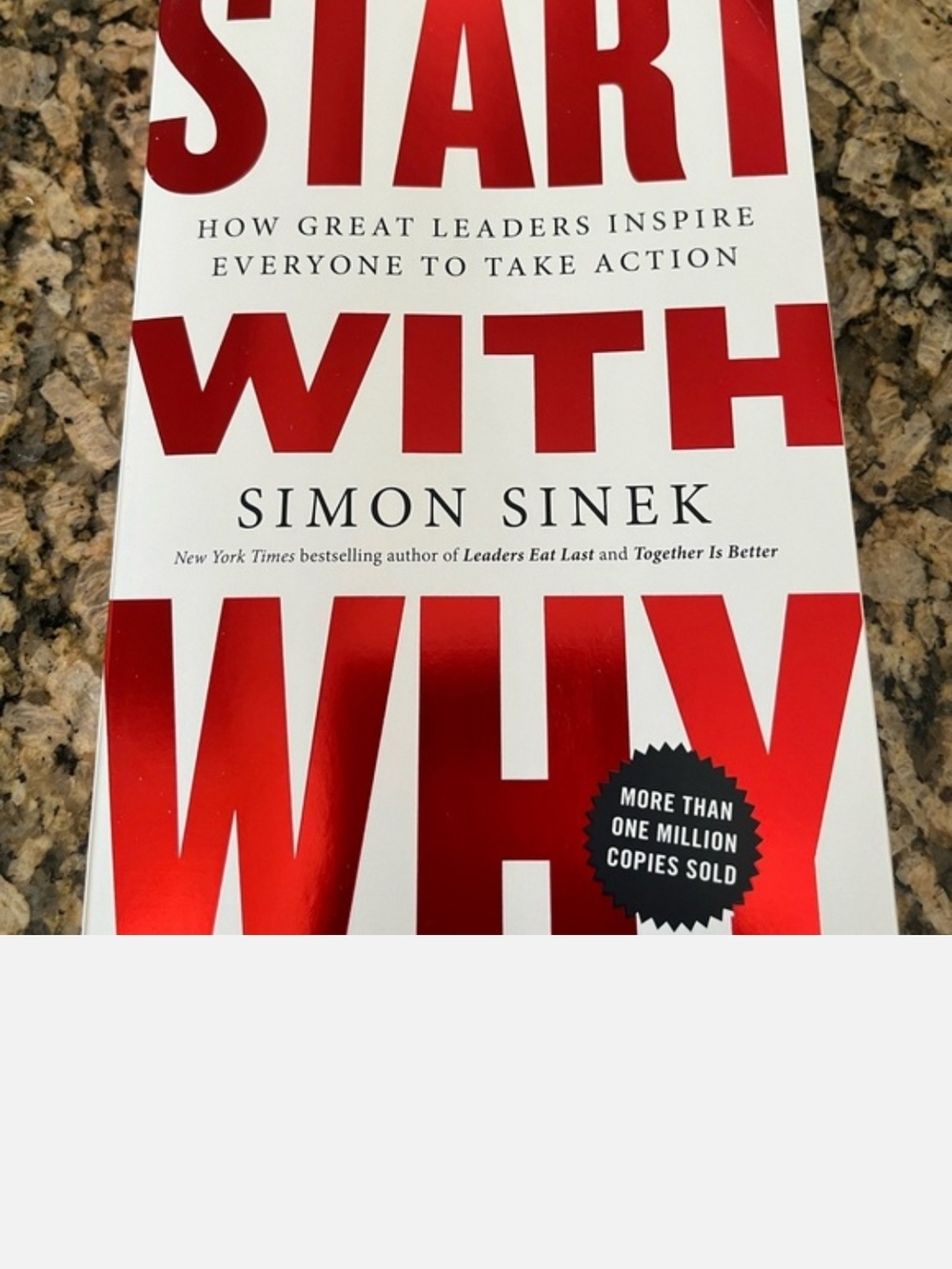 Start With Why by Simon Sinek - Red & White Hardcover/Softcover